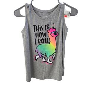 Justice Gray This is how I roll Llama Tank Top - Sz 12